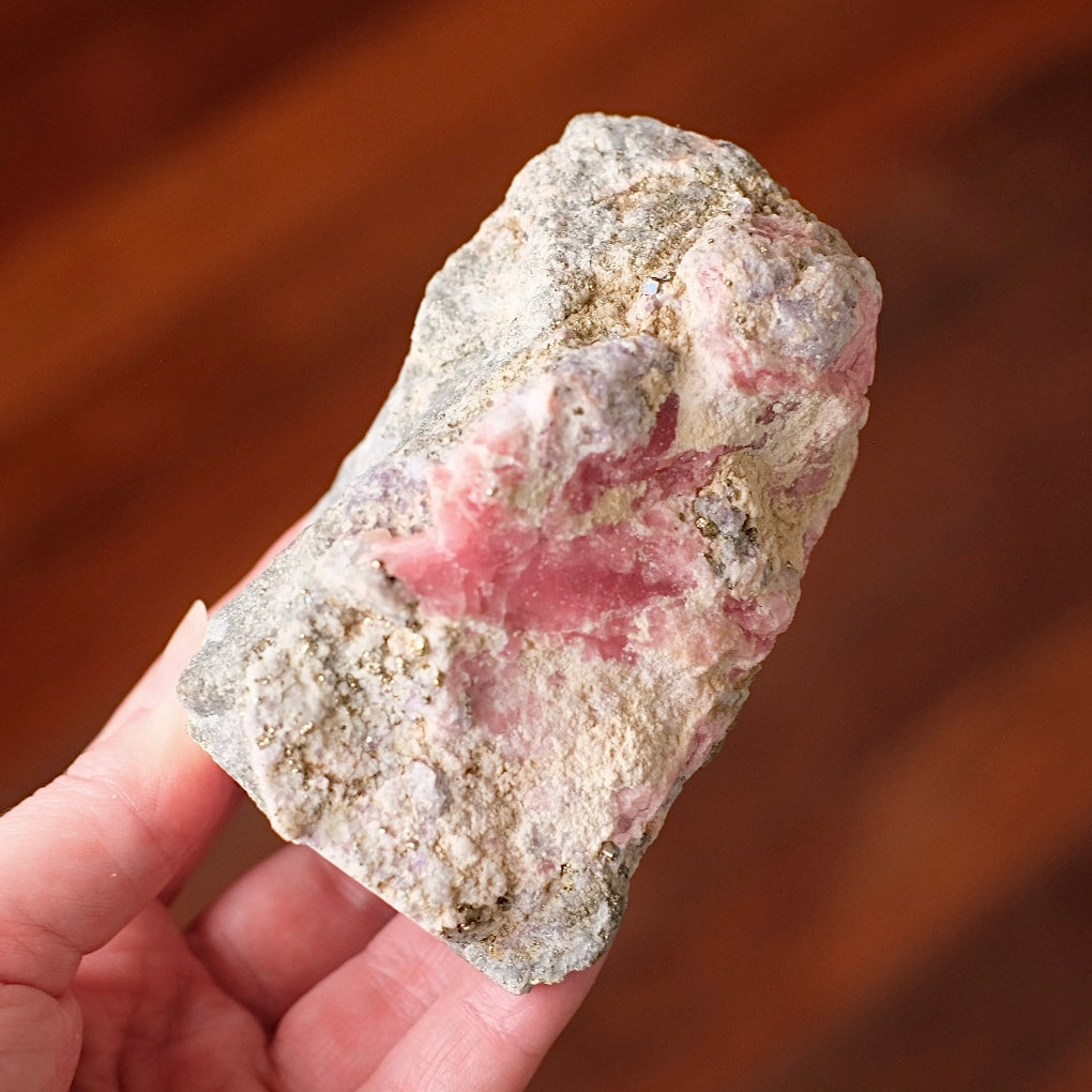 Rhodochrosite + Fluorite + Pyrite Specimen | Rhodochrosite Natural Crystal