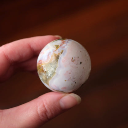 8th Vein Ocean Jasper Sphere | Orbicular Jasper Crystal Sphere