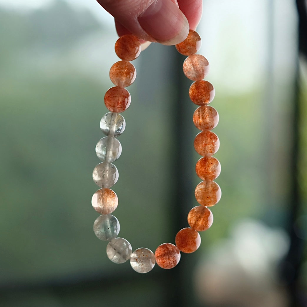 Rare Arusha Sunstone Bracelet | Beryl + Sunstone Crystal Bracelet