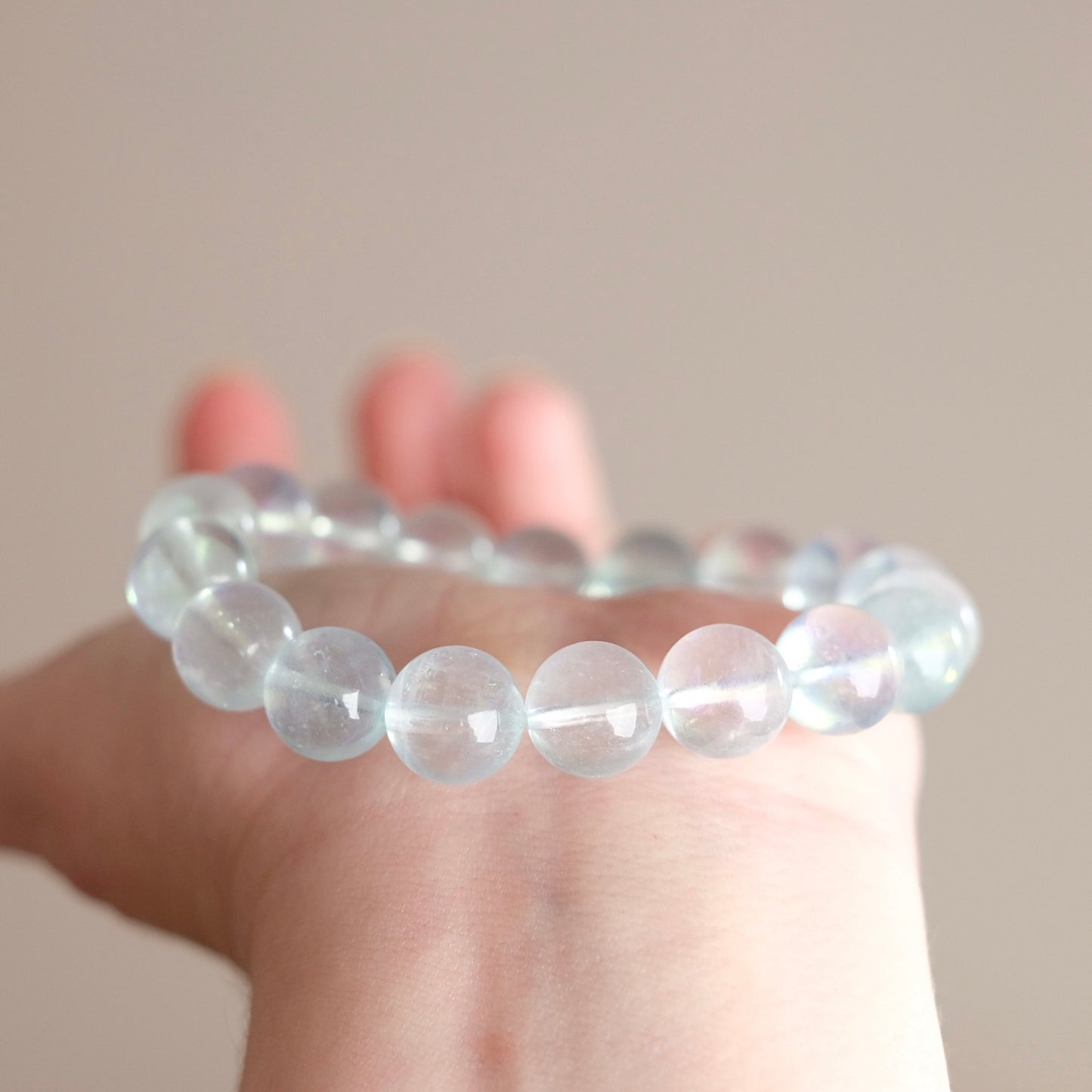 Icy Aquamarine Bracelet | Crystal Stretch Bracelet