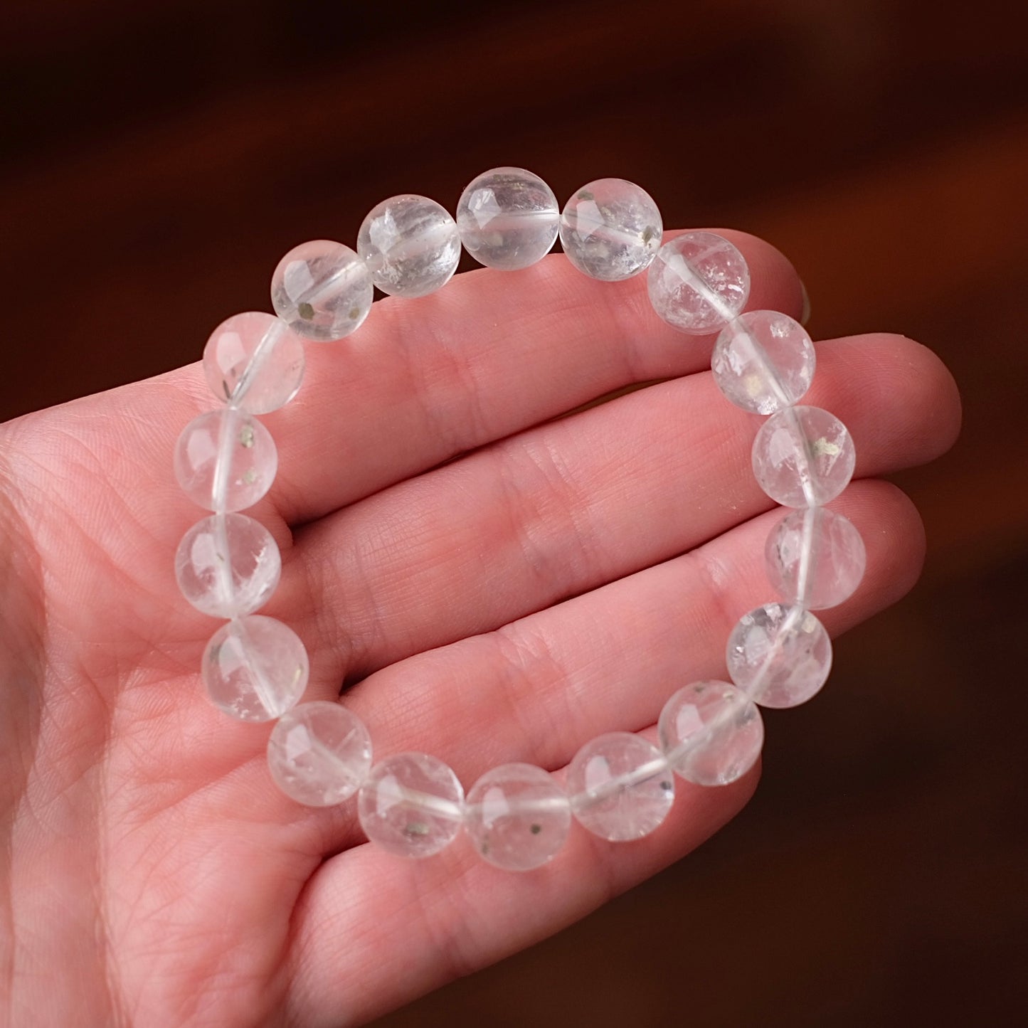 Pyrite in Quartz Bracelet | Quartz Crystal Bracelet