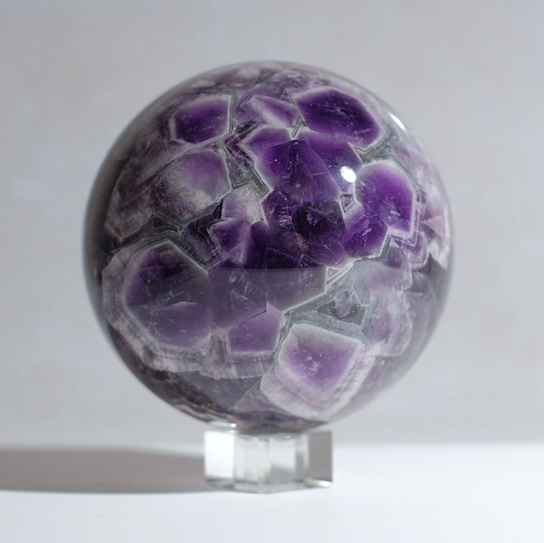 XL Dream Amethyst Sphere | Chevron Amethyst Crystal Sphere