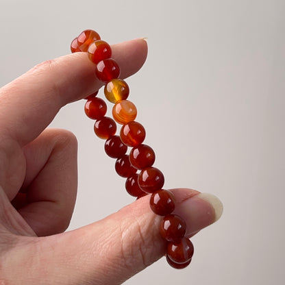 Carnelian Bracelet | Crystal Stretch Bracelet