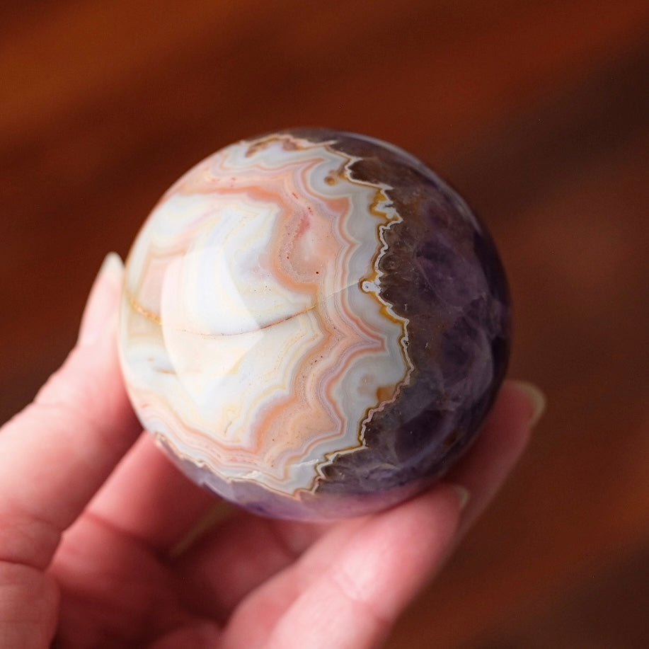Amethyst Crazy Lace Agate Sphere | Amethyst Lace Agate Crystal Sphere