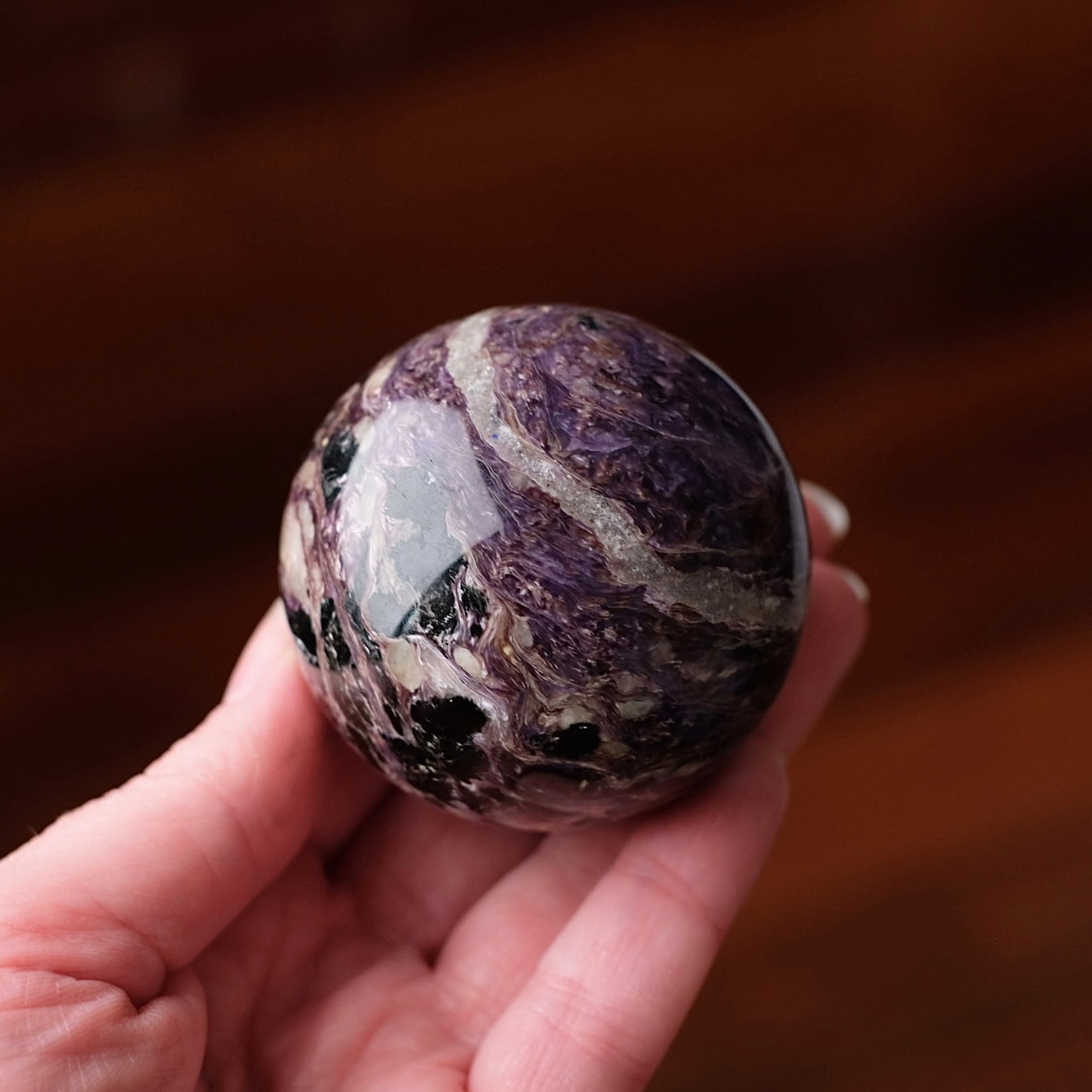 Purple Charoite Sphere | Charoite Crystal Sphere