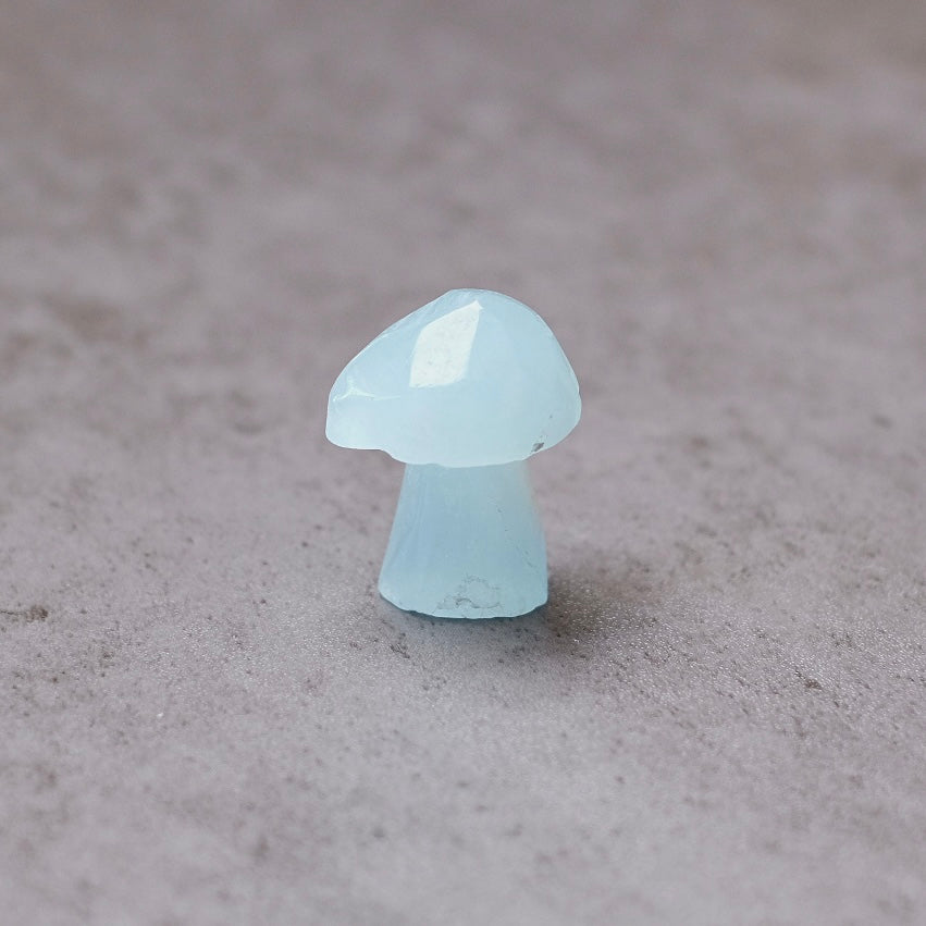 Aquamarine Mushroom | Crystal Mushroom Carving