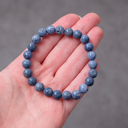 Blue Coral Bracelet | Crystal Stretch Bracelet