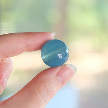 Lemurian Aquatine Calcite Sphere | Blue Onyx Crystal Sphere