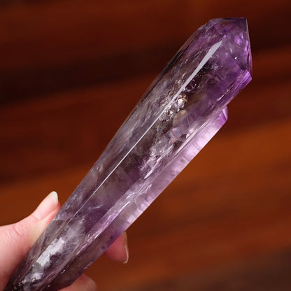 Amethyst Wand + Stand | Polished Amethyst Statement Crystal