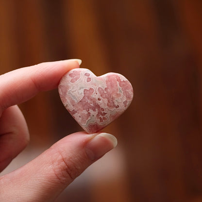 Rhodochrosite Heart | Polished Small Crystal Heart