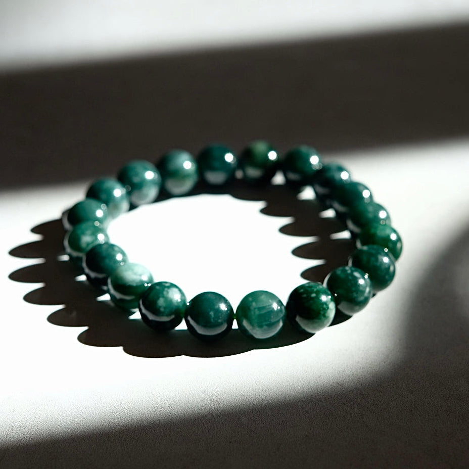 Guatemalan Blue Jadeite Bracelet | Jade Crystal Stretch Bracelet