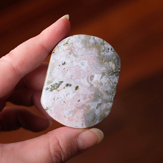 Ocean Jasper Palm | Sea Jasper Crystal Palmstone
