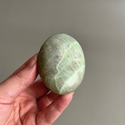 Garnierite Palm | Green Moonstone Crystal Palm Stone