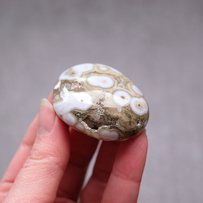 Old Stock Ocean Jasper Palm | Orbicular OJ Crystal Palmstone