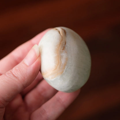 Caribbean Calcite Palm | Blue Calcite Crystal Palmstone