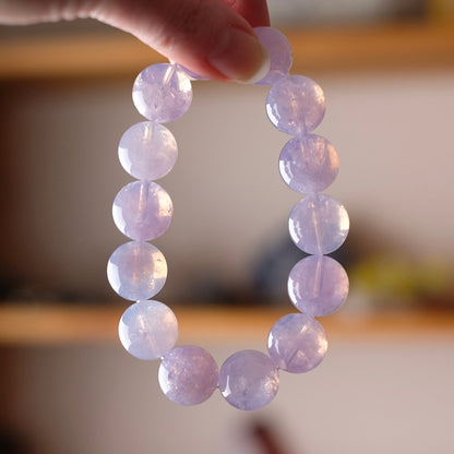 Jumbo Lavender Moon Quartz Bracelet | Crystal Stretch Bracelet