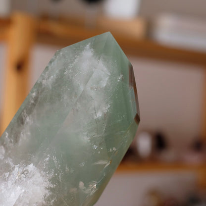 XL Chlorite Quartz Point | Phantom Quartz Crystal