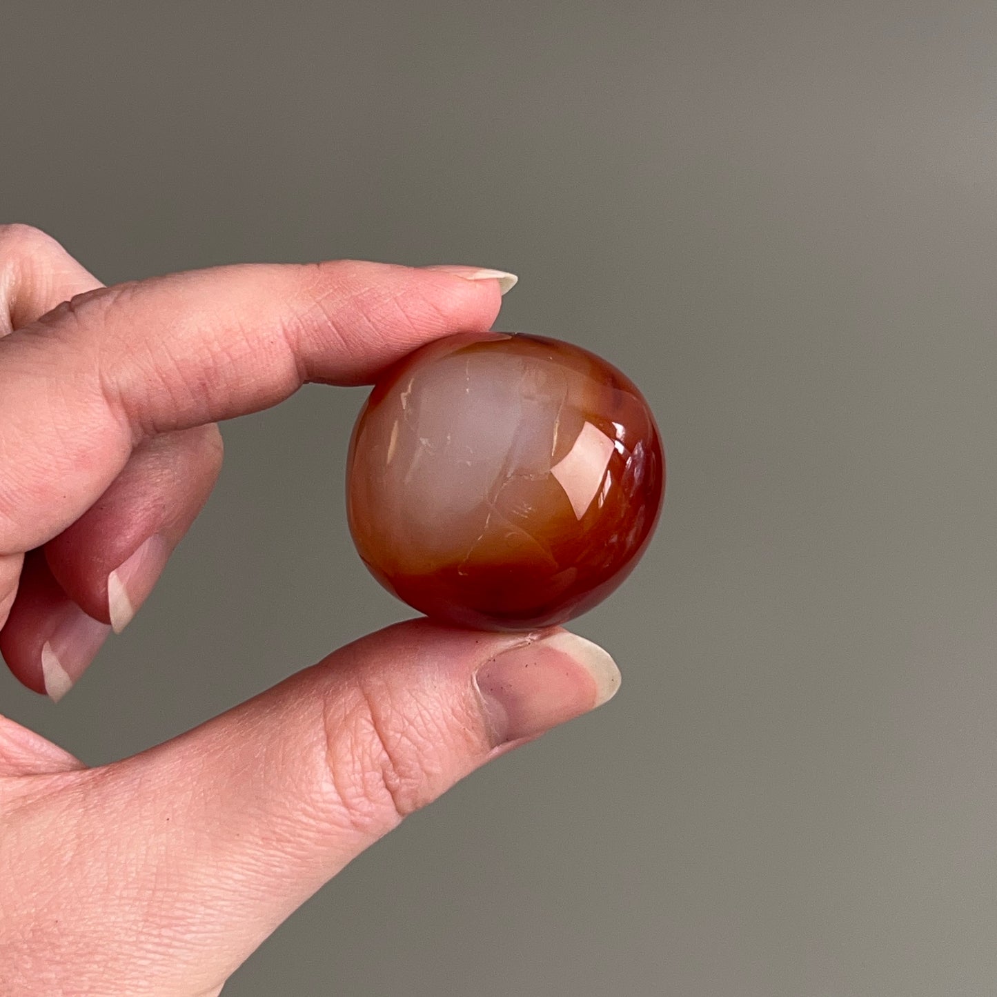 Carnelian Pocket Stone | Orange Carnelian Tumbled Crystal