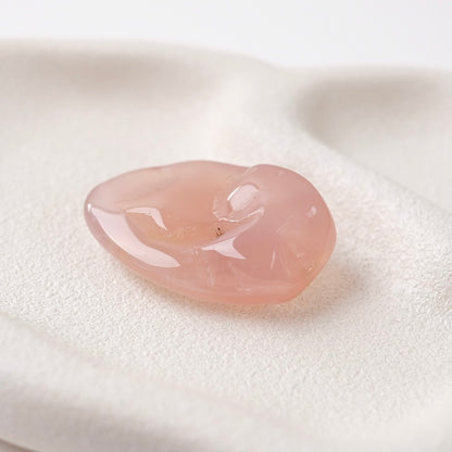 Pink Chalcedony Palm | Chalcedony Pocket Stone