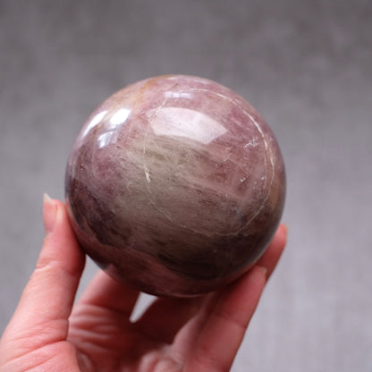 Purple Rose Quartz Sphere | Lavender Rose Quartz Crystal Sphere