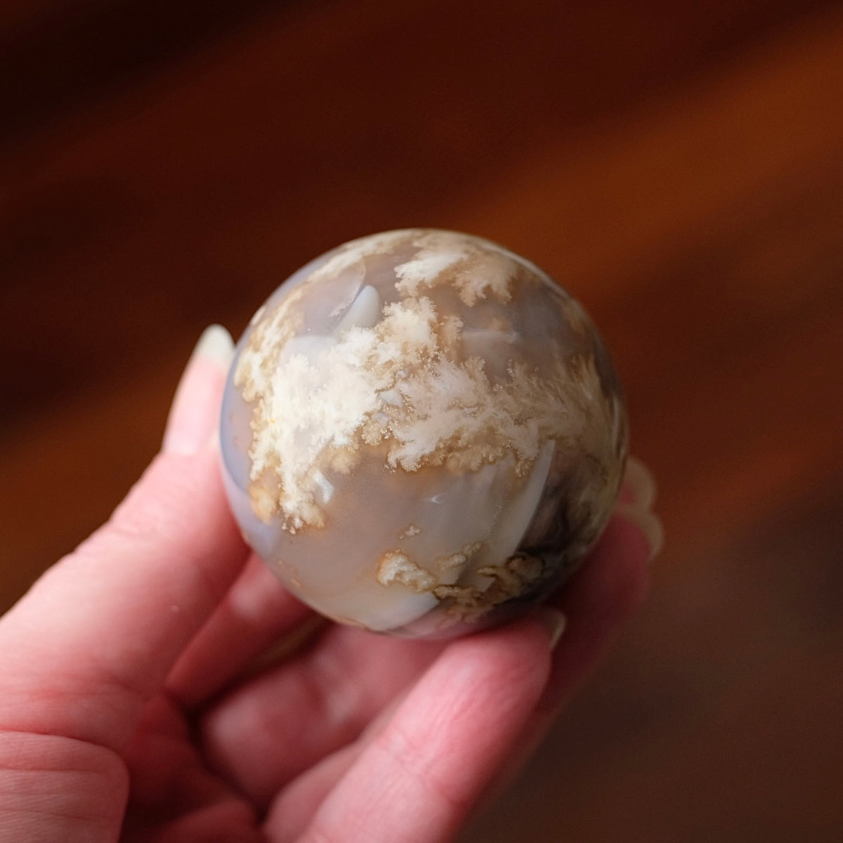 Swazi Agate Sphere | Mozambique Moss Agate Crystal Sphere