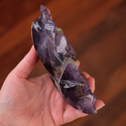 Amethyst Flower | Chevron Amethyst Crystal Rose Carving