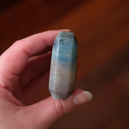 Trolleite Heart | Blue Trolleite Faceted Crystal Heart