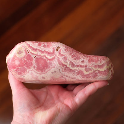 Rhodochrosite Heart Freeform | Polished Rhodochrosite Crystal G