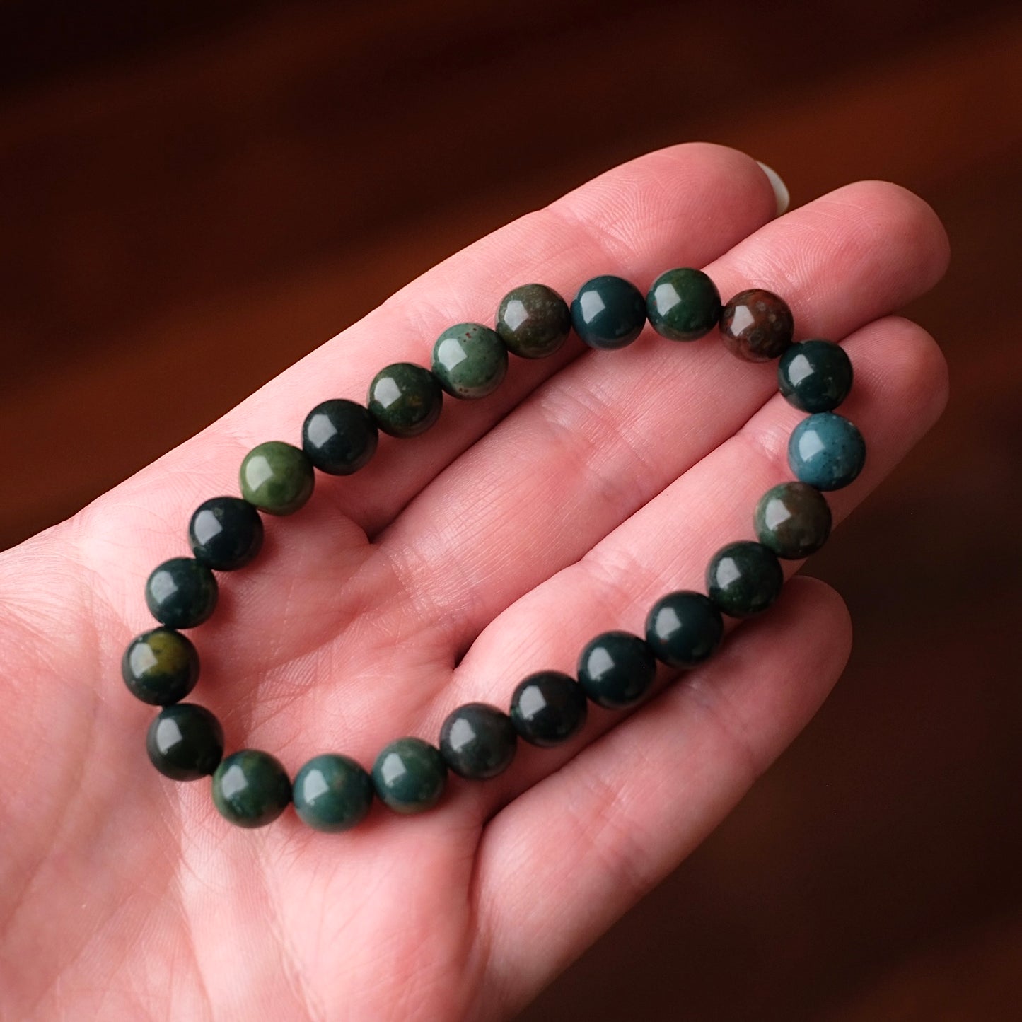 Bloodstone Bracelet | Heliotrope Crystal Bracelet