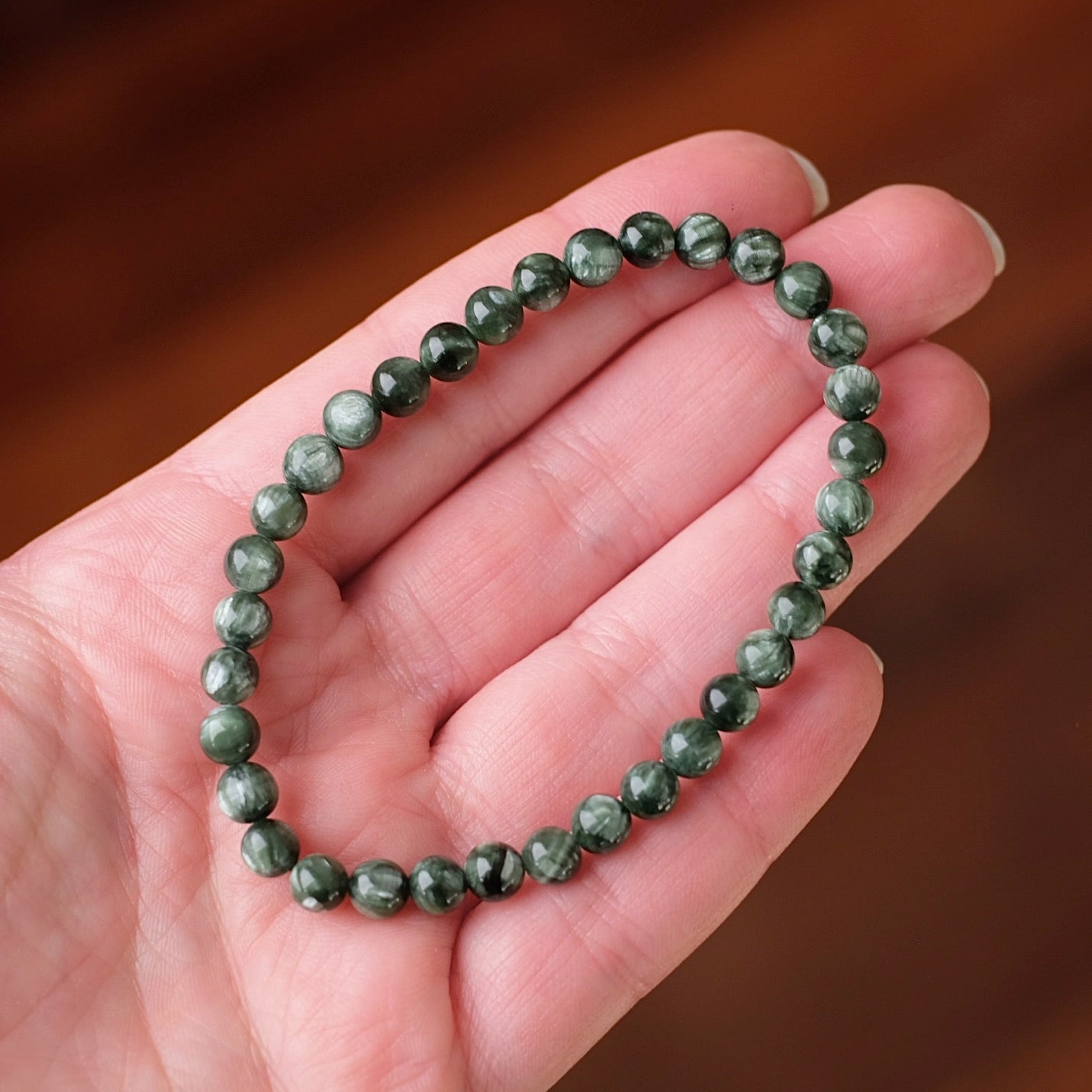 Seraphinite Bracelet | Crystal Stretch Bracelet