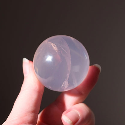 Girasol Rose Quartz Sphere | Mozambique Rose Quartz Crystal Sphere