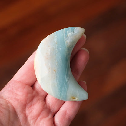 Azumar Moon | Teal Quartz Crystal Moon