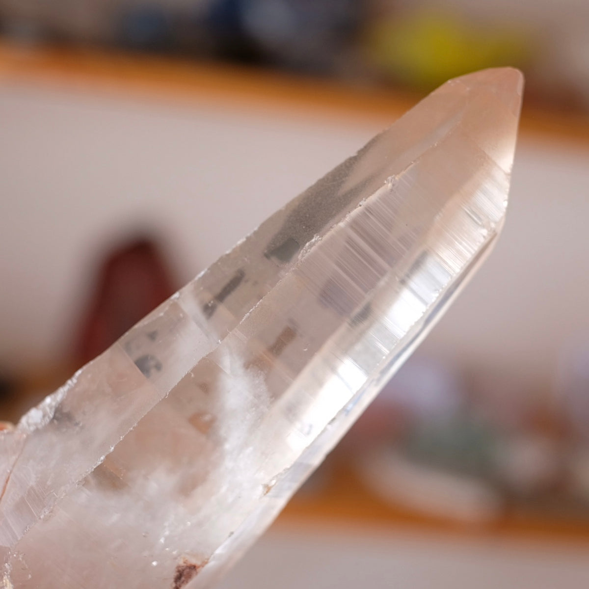XL Scarlet Temple Lemurian Quartz Point | Pink Lemurian Seed Crystal
