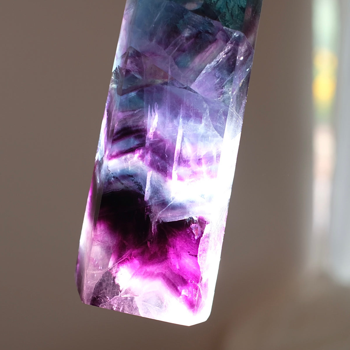 XL Rainbow Fluorite Tower | Fluorite Crystal Point