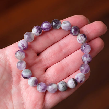 Feather Fluorite Bracelet | Snowflake Fluorite Crystal Bracelet