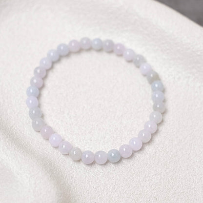 Purple Jadeite Bracelet | Burmese Jade Crystal Stretch Bracelet