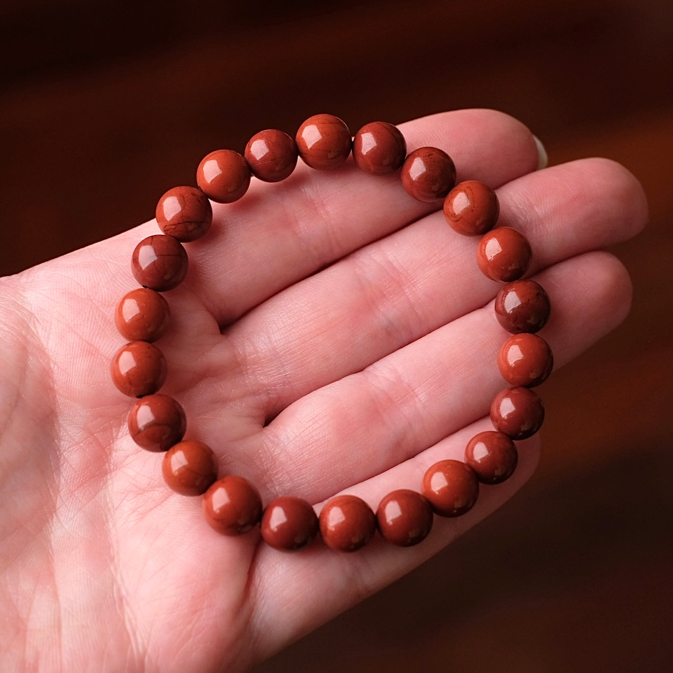 Red Jasper Bracelet | Crystal Stretch Bracelet