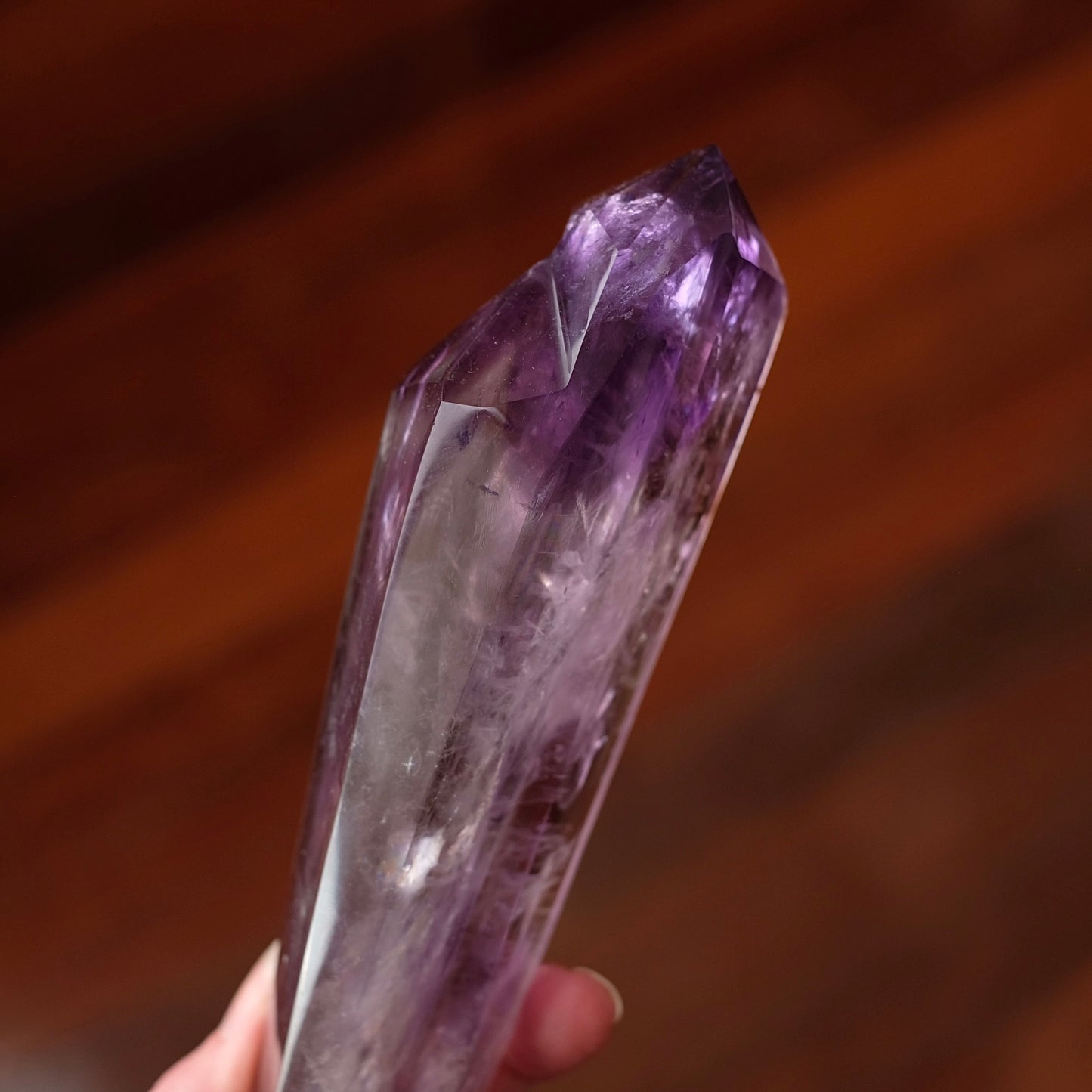 Amethyst Wand + Stand | Polished Amethyst Statement Crystal