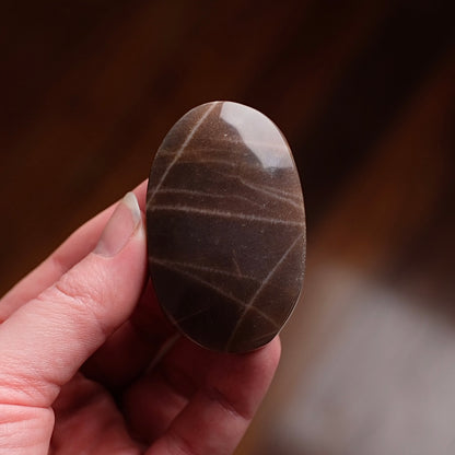 Chocolate Moonstone + Sunstone Palm | Moonstone Crystal Palmstone