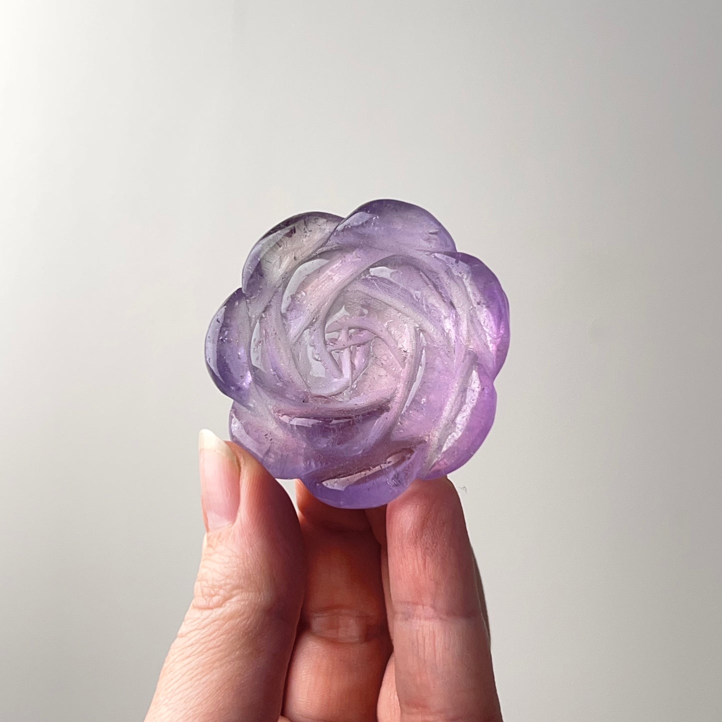 Amethyst Flower | Amethyst Crystal Rose Carving