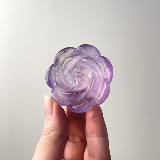Amethyst Flower | Amethyst Crystal Rose Carving