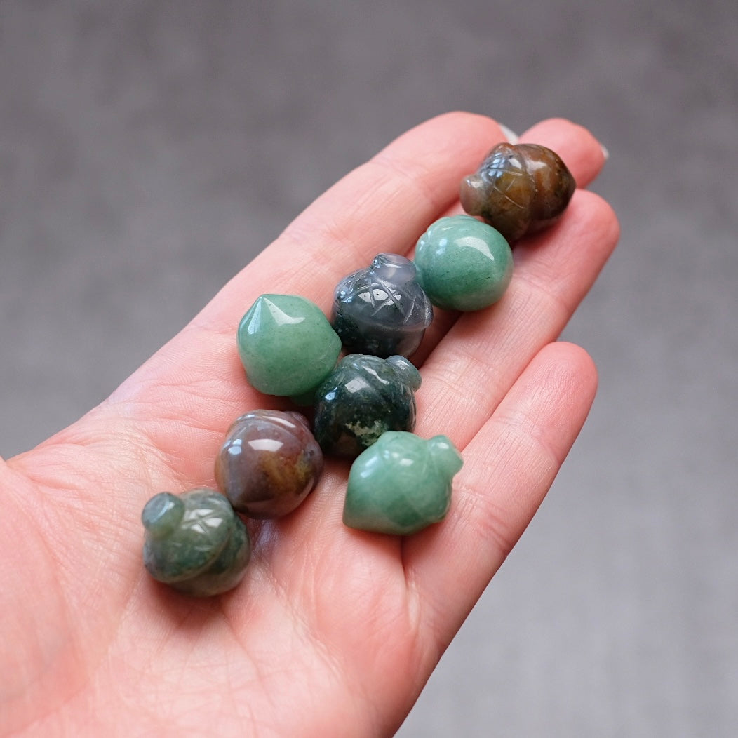 Mini Crystal Acorn Carving | Cute Crystal Carvings