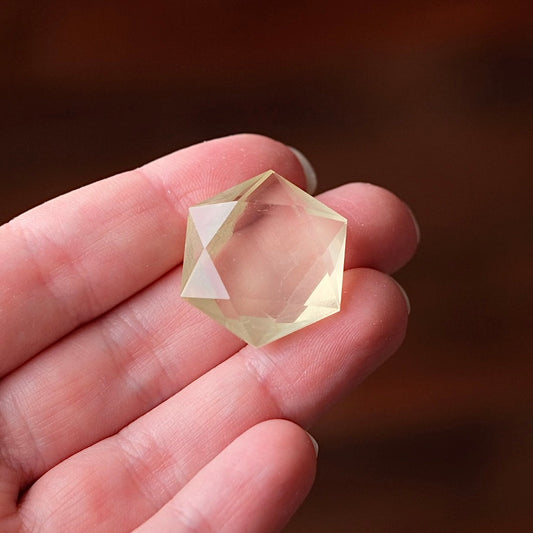Lemon Citrine Hexagon | Crystal Jewel | Star of David
