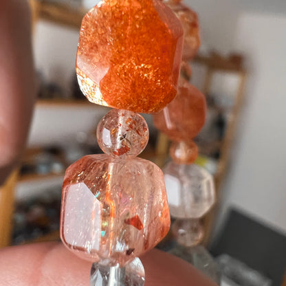 Rare Arusha Sunstone Bracelet | Beryl + Sunstone Crystal Bracelet