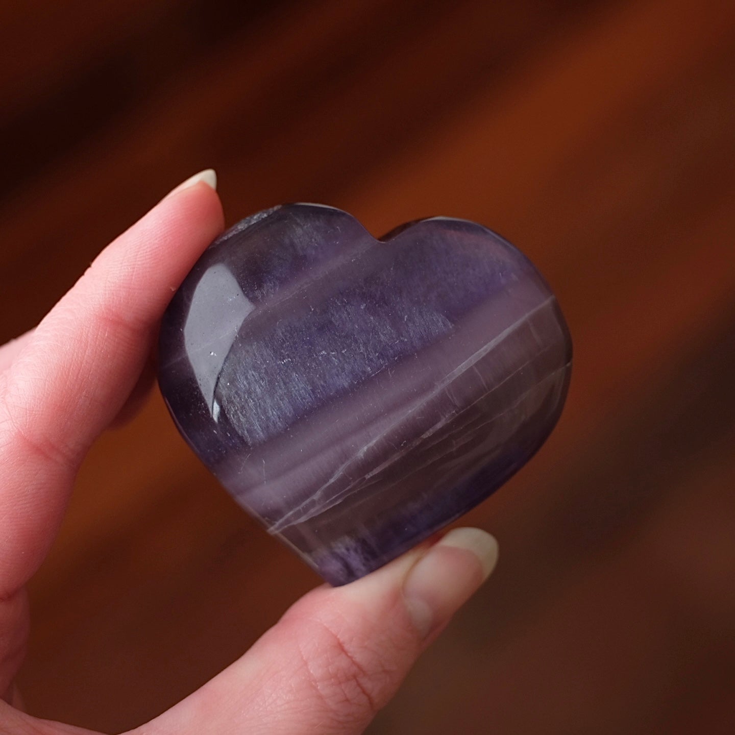 Yttrium Fluorite Heart | Tanzanite Crystal Heart
