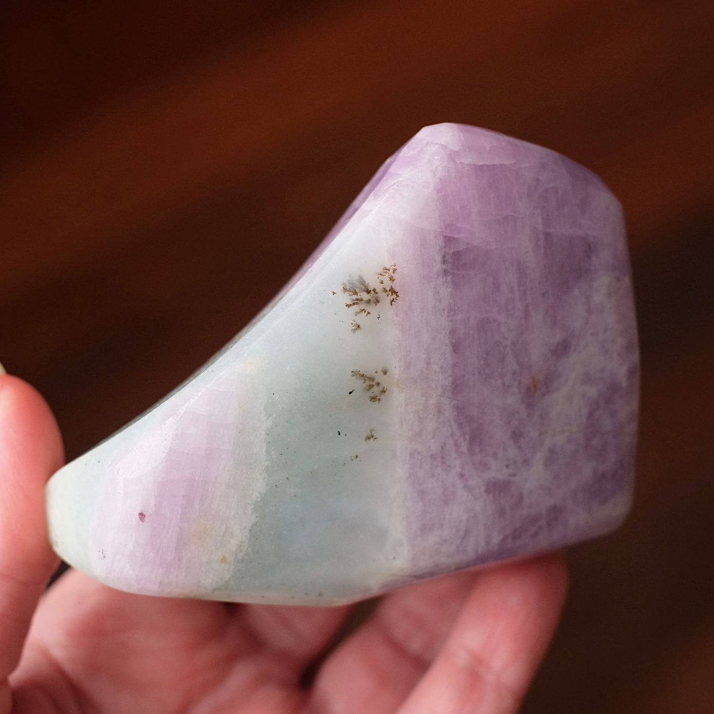 Kunzite & Aquamarine Freeform | Polished Crystal Specimen