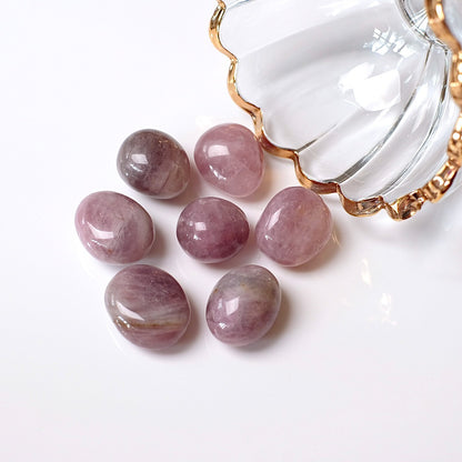 Purple Rose Quartz Tumbles | Lavender Rose Quartz Tumbled Crystals