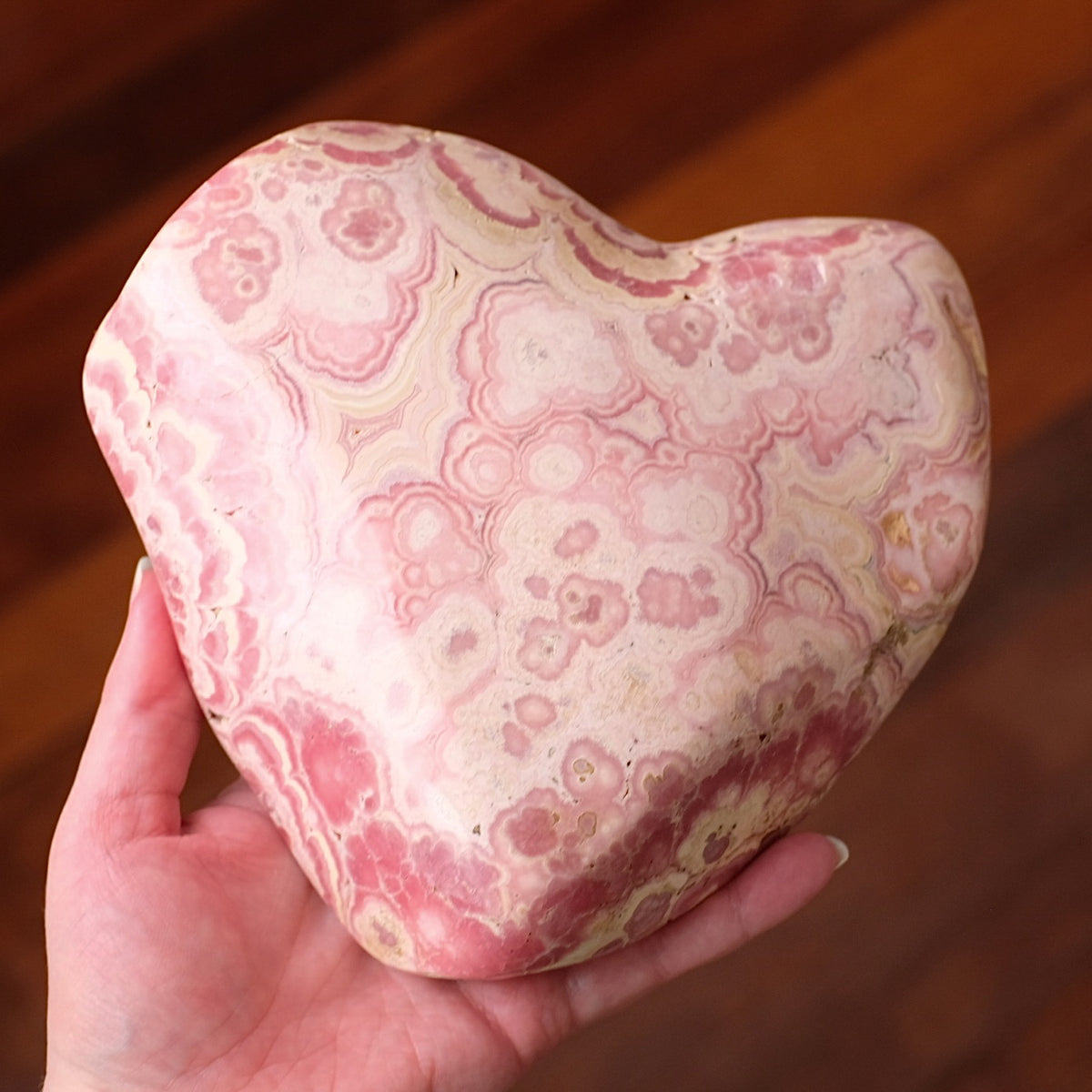 Rhodochrosite Heart Freeform | Polished Rhodochrosite Crystal G