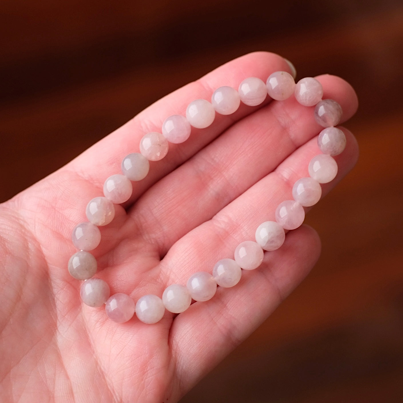 Lavender Rose Quartz Bracelet | Crystal Stretch Bracelet