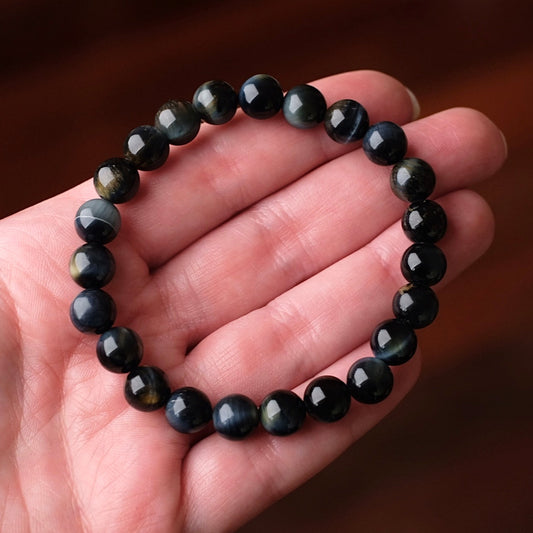 Blue Tiger Eye Bracelet | Hawk Eye Crystal Bracelet